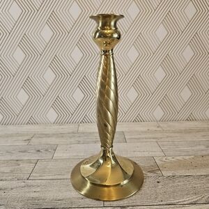 Partylite Vintage Lexington Solid Polished Brass Candlestick Holder